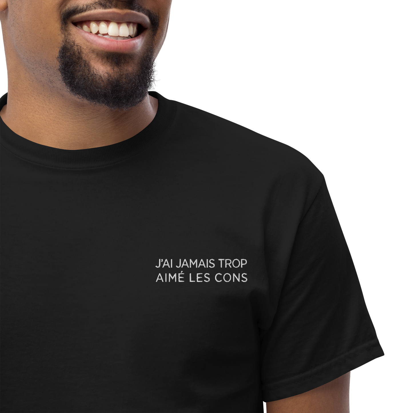 T-shirt "J'AI JAMAIS TROP AIMÉ LES CONS"